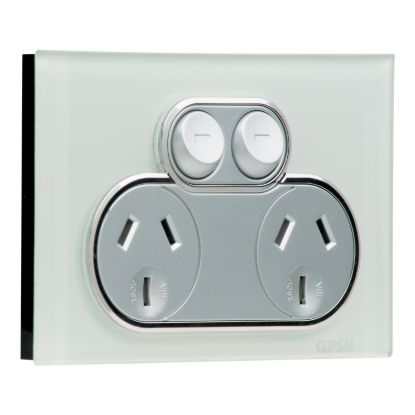 Picture of SOCKET SWT TWIN 10A250V SATURN OM