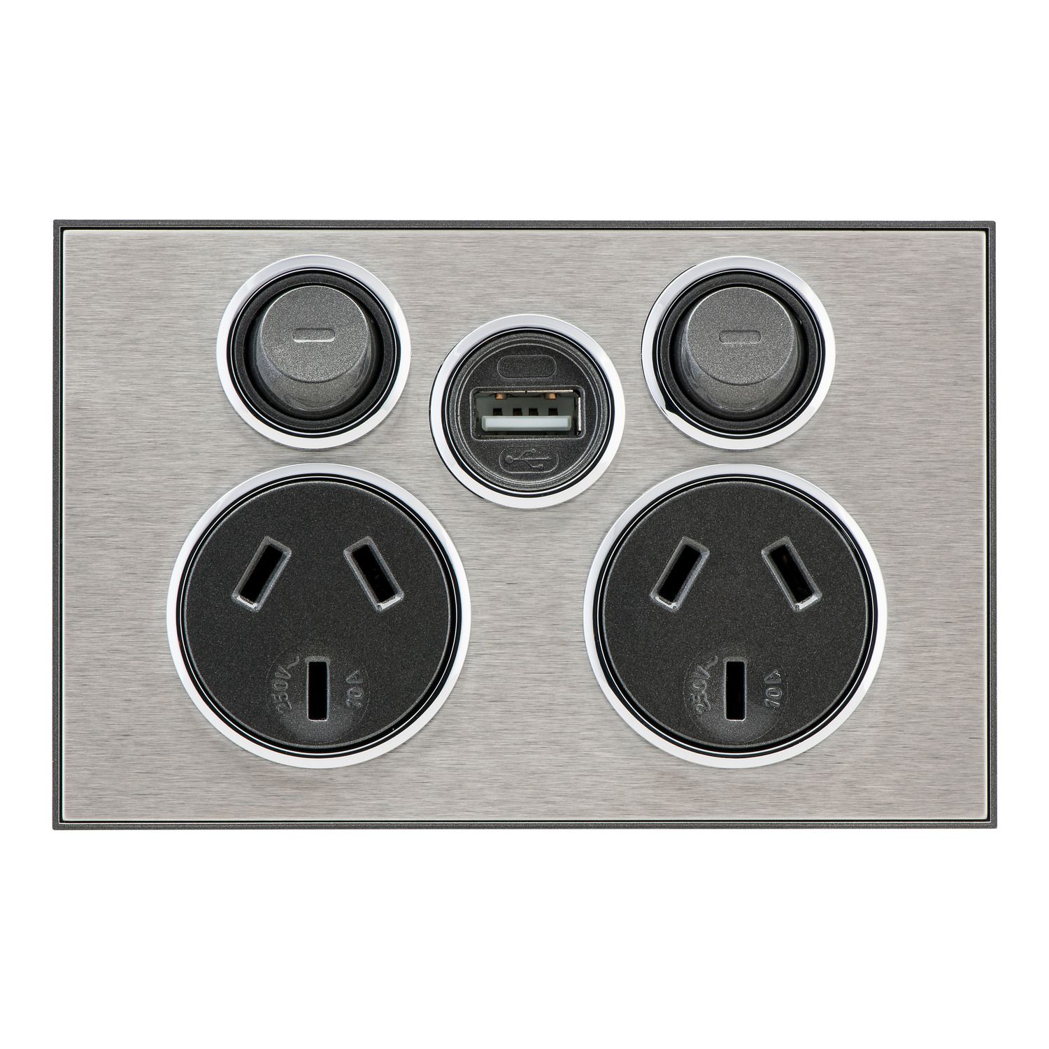 Picture of Socket SWT TWIN Saturn c_w USB Chgr HS