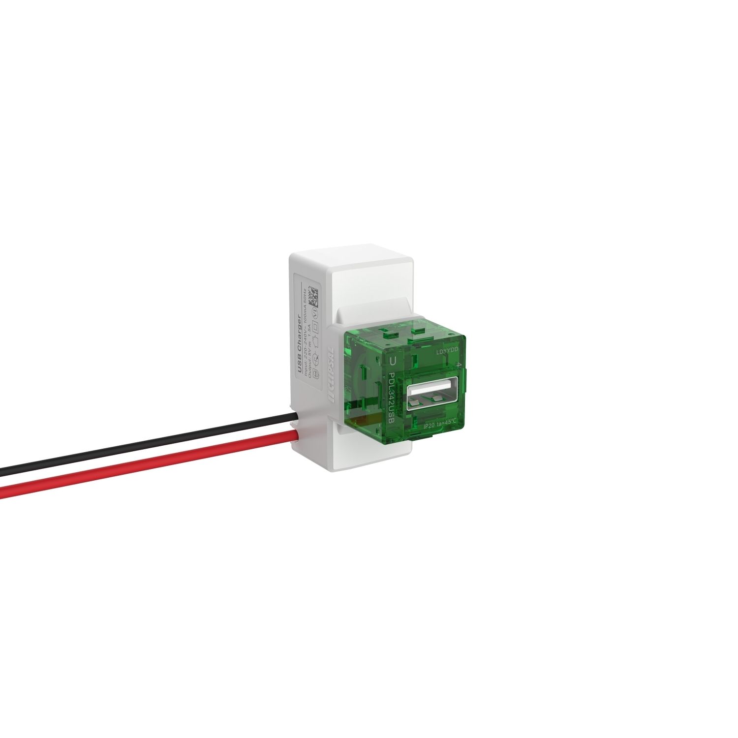 Picture of Single USB Charging Mechanism, Clipsal Iconic, 1.5 A Horizontal/Vertical Mount