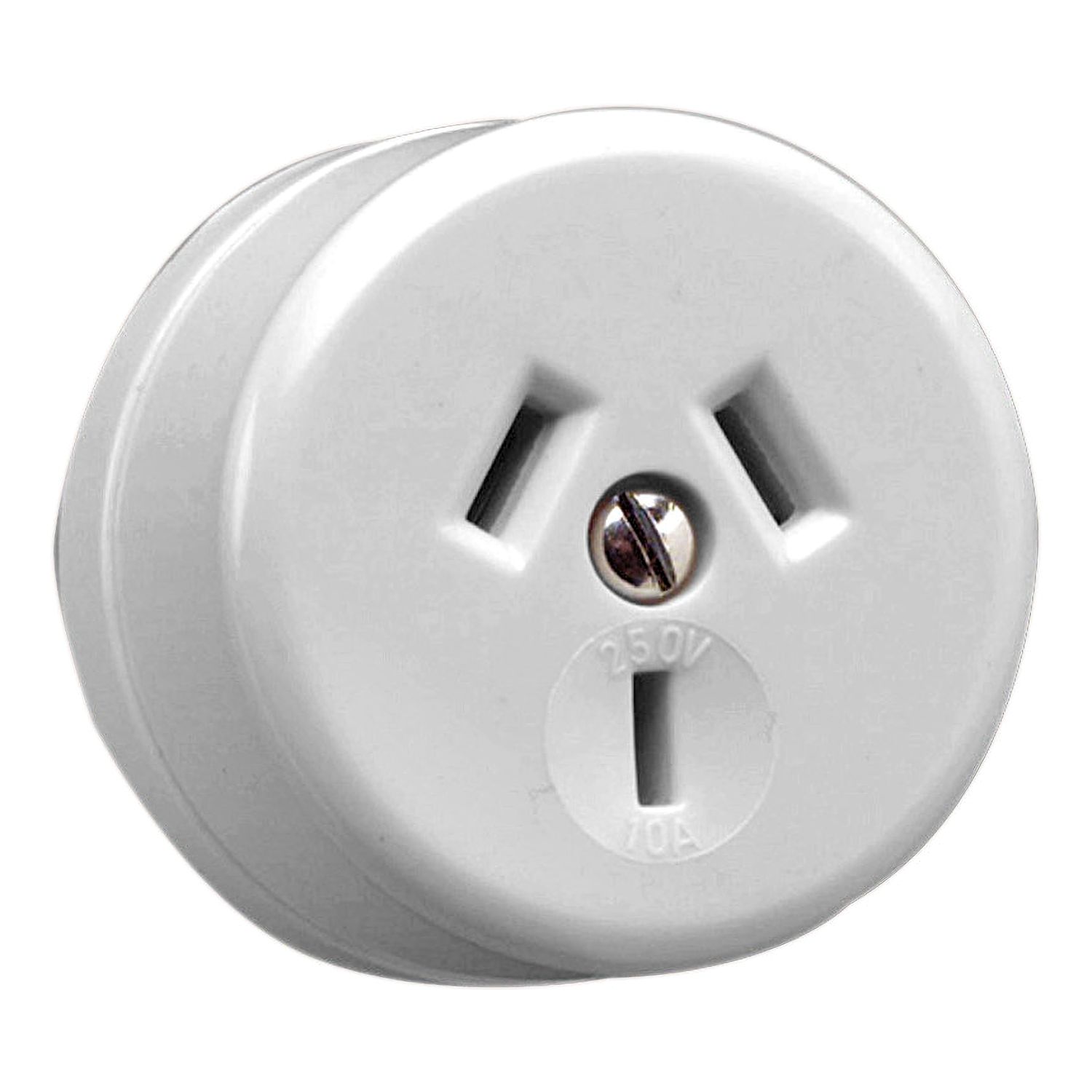 Picture of Single Socket Outlet, Standard Series, 250VAC, 10A, 3 PIN, Surface Mount
