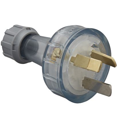 Picture of Plug, Standard Series, Flexible, Straight, 3 PIN, 10A, 250V, Neon