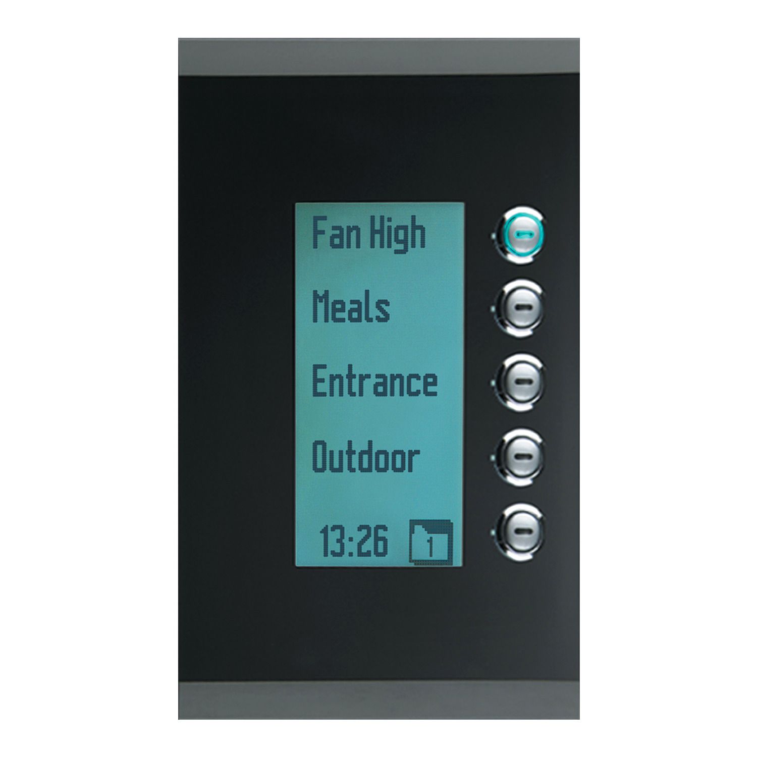 Picture of Fascia with Grid, C-Bus Control and Management System, Saturn Series, Rectangular, 5 Gang