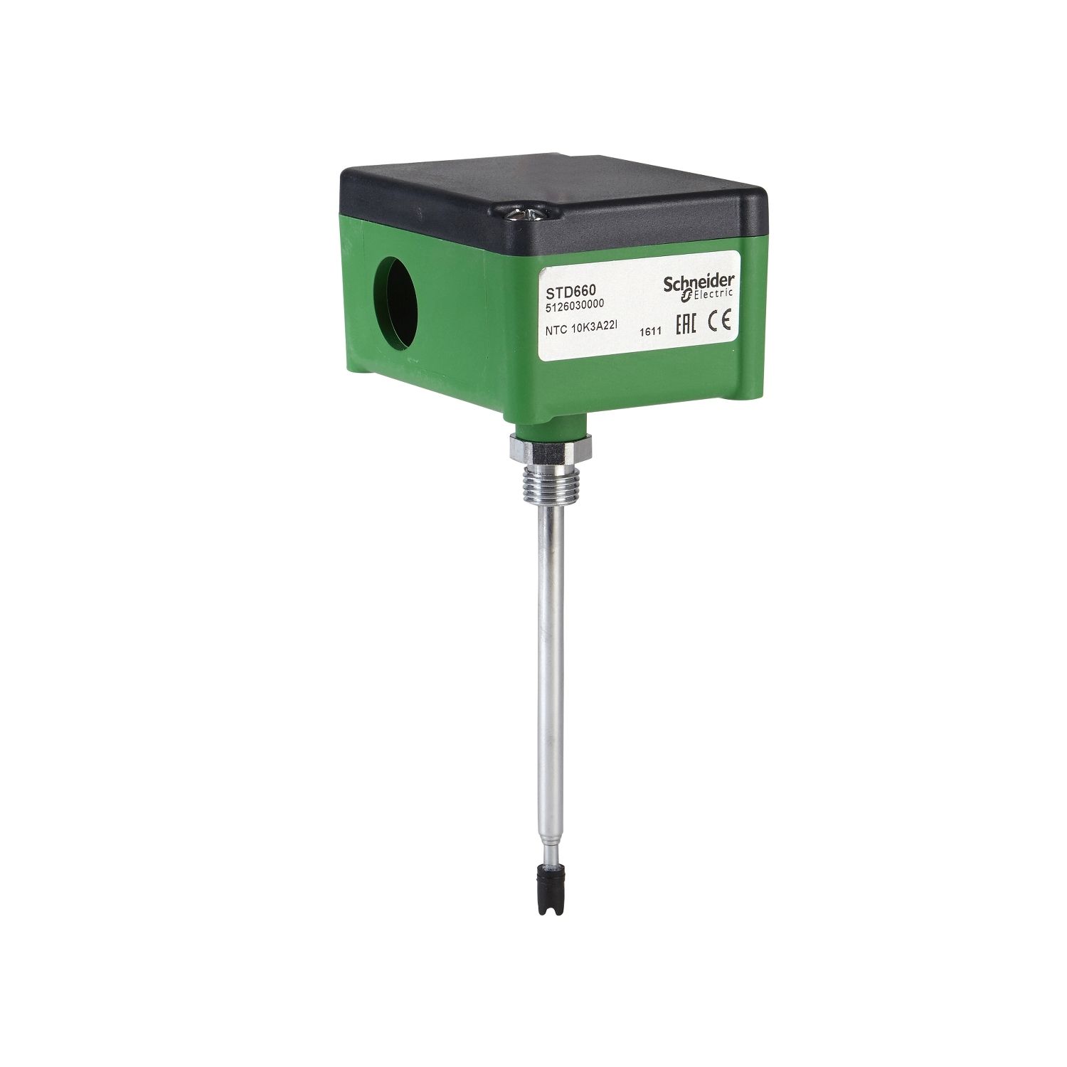 Picture of STP Series telescopic pipe temperature sensor, STP660, probe 100-300 mm, Satchwell compatible