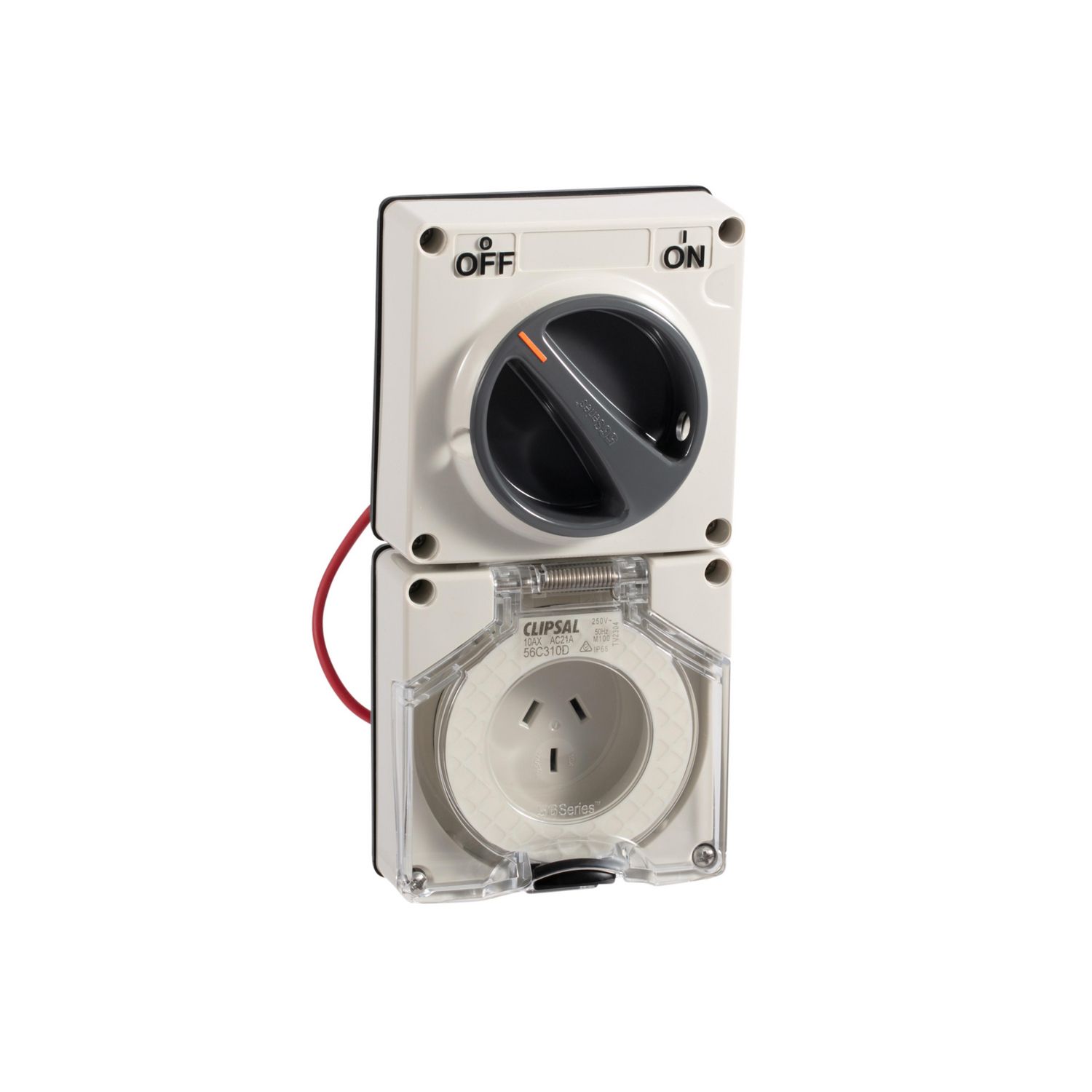 Picture of Switched Socket, Clipsal - 56 Series, Surface Ip56 3 PIN 10A Less Enclosure