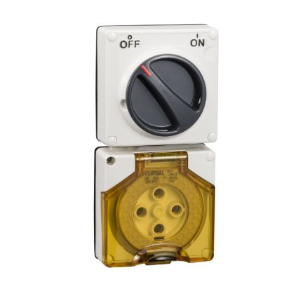 Picture of Switched Socket, Clipsal - 56 Series, Surface IP66 4 PIN 50A Less Enclosure