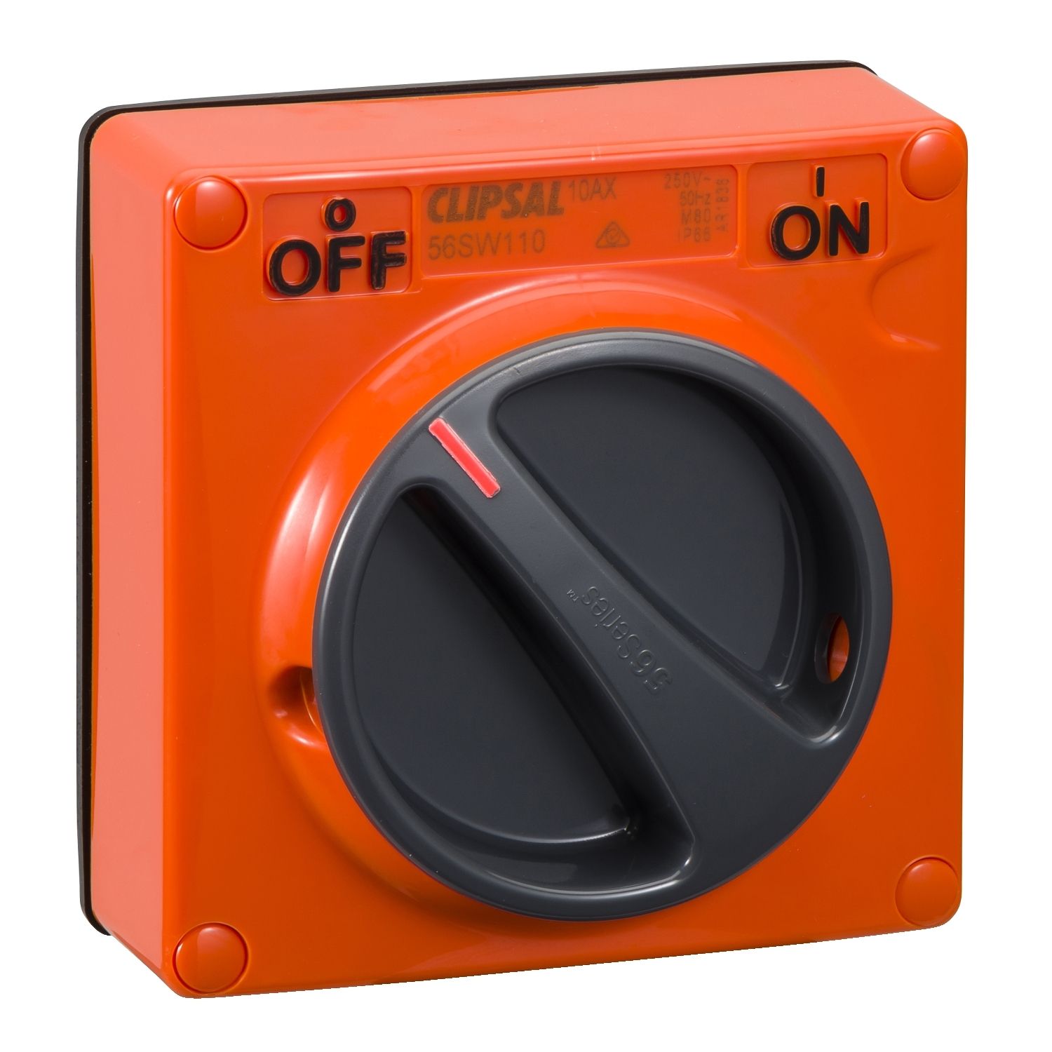 Picture of Surface Switch, Clipsal - 56 Series, PVC IP66 1 Gang 10A Less Enclosure