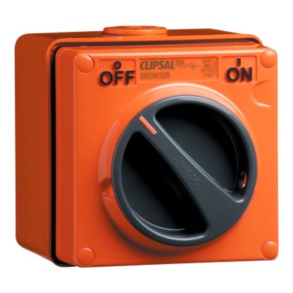 Picture of Surface Switch, Clipsal - 56 Series, 1 Gang, 3 Pole, 500VAC, 20A