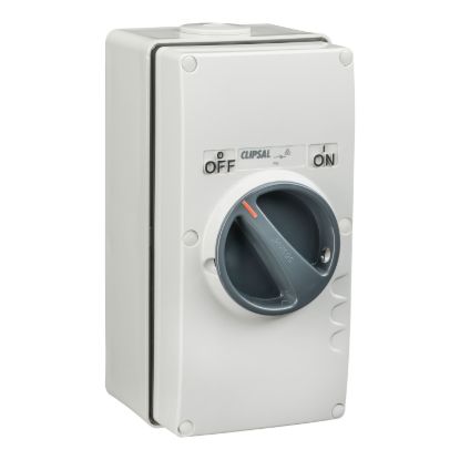 Picture of Surface Switch, Clipsal - 56 Series, 2 Gang Three Pole 40A Base Mount