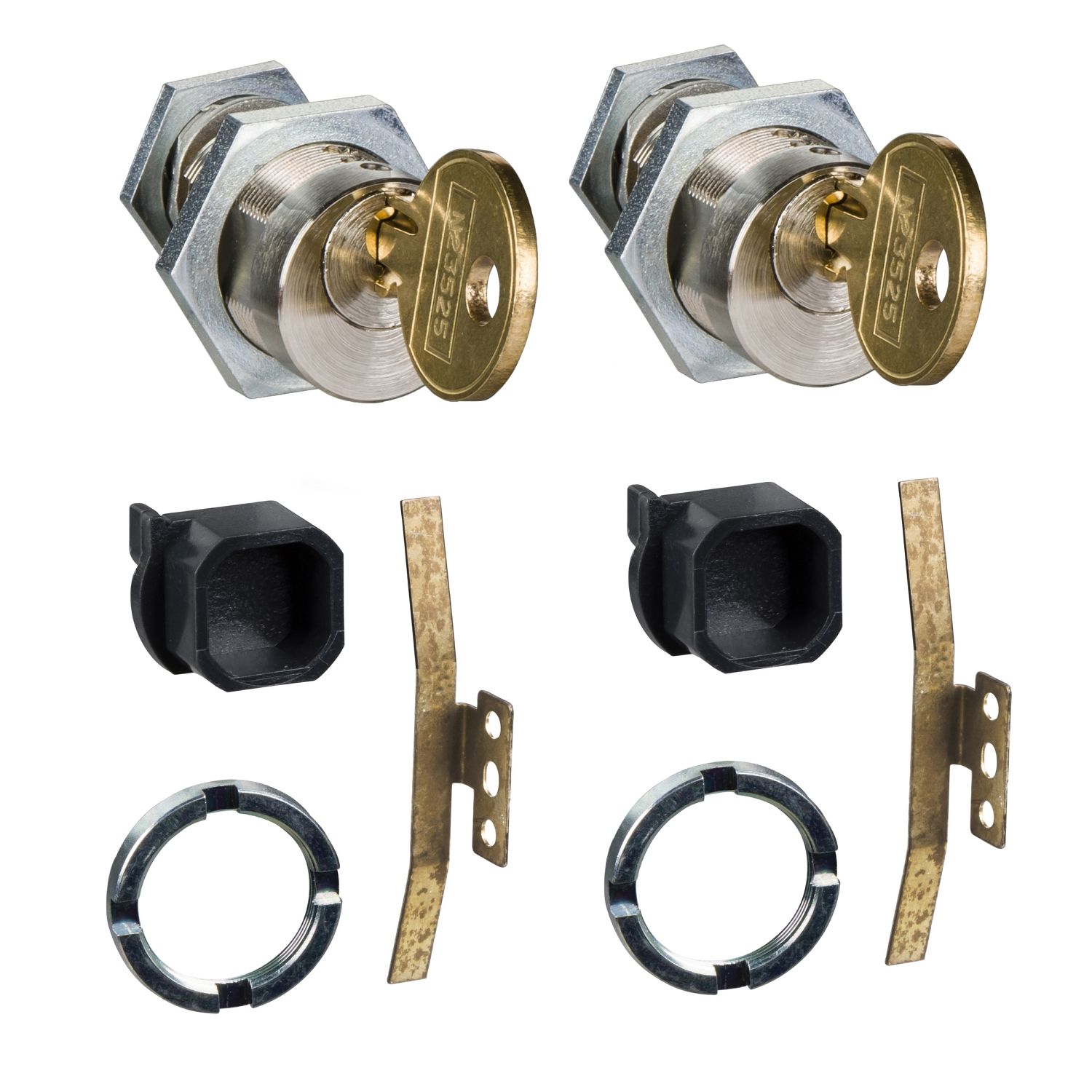 Picture of Chassis locking, MasterPact NT drawout, disconnected position, Ronis keylock, 2 locks, 2 different keys, spare part