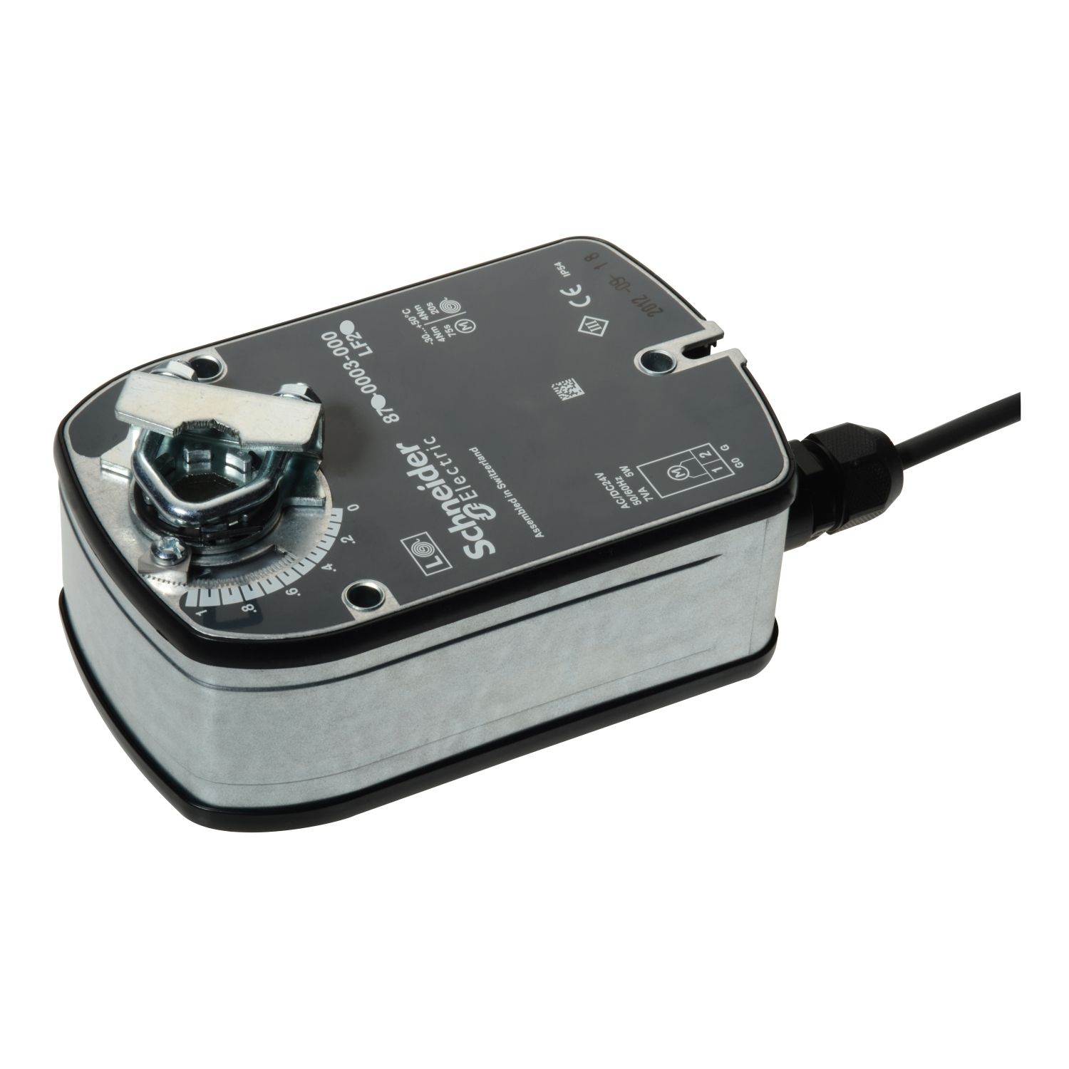 Picture of LF24  Damper Actuator, Modulating, 2-10Vdc, Spring Return, 24Vac/dc, 1m Cable, 4Nm, IP54
