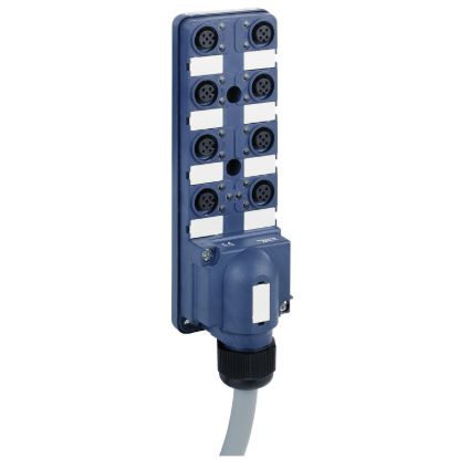 Picture of IP67 passive splitter box - cable 10 m - with 8 channels M12 connector