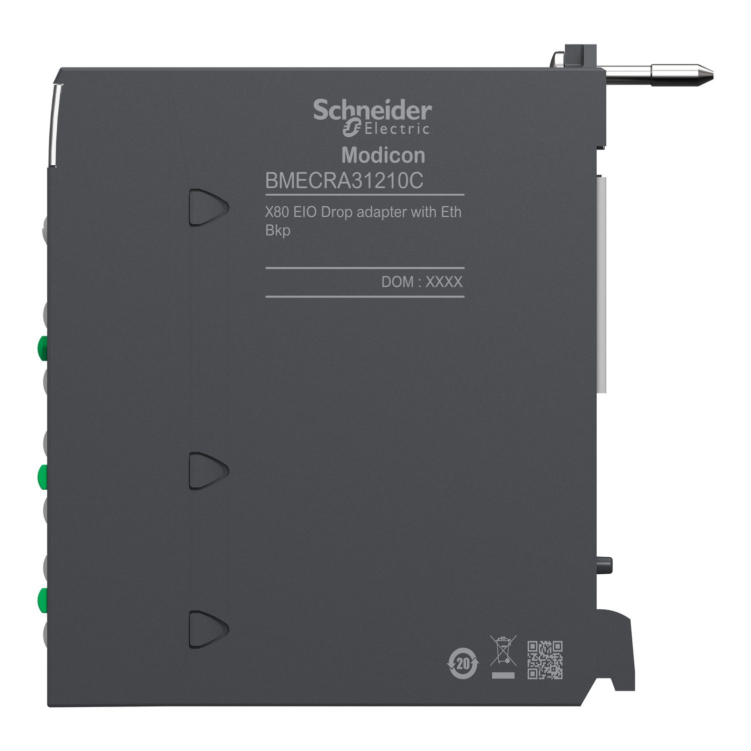 Picture of EIO drop adapter, Modicon X80, with Ethernet backplane, coated