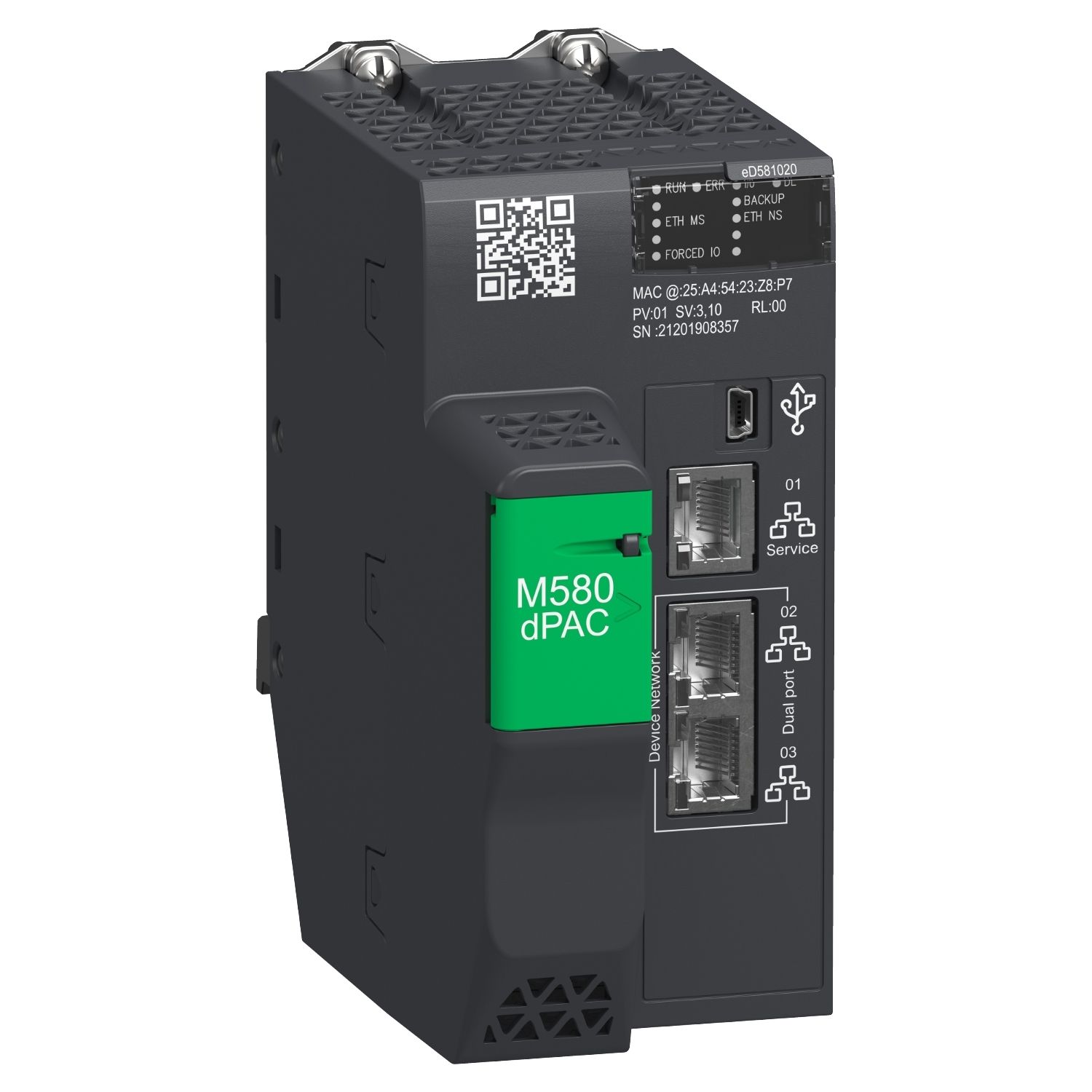 Picture of dPAC module, Modicon M580, conformal coated