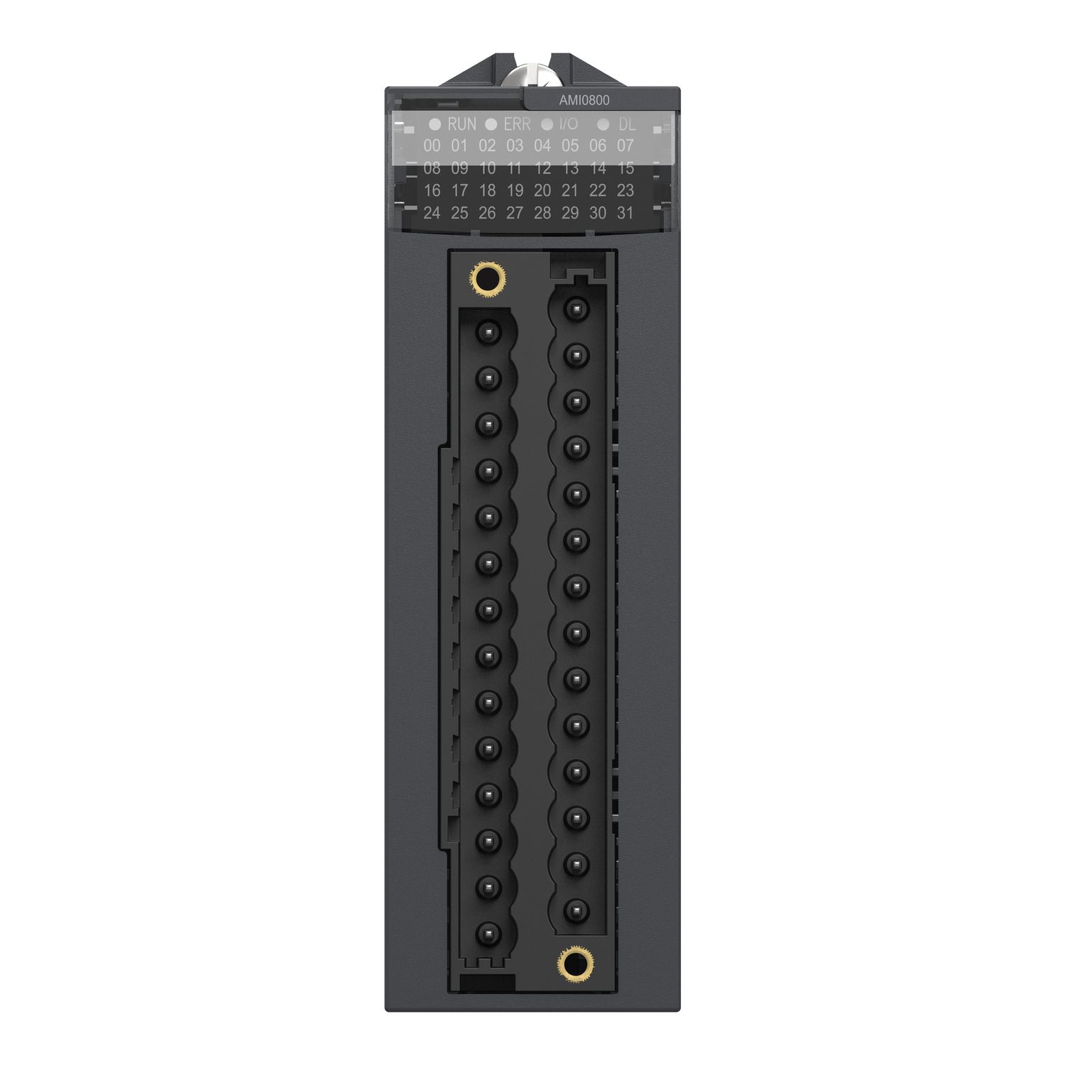 Picture of analog non isolated high level input module, Modicon X80, 8 inputs, 0 to 20mA, 4 to 20mA, 10V positive or negative