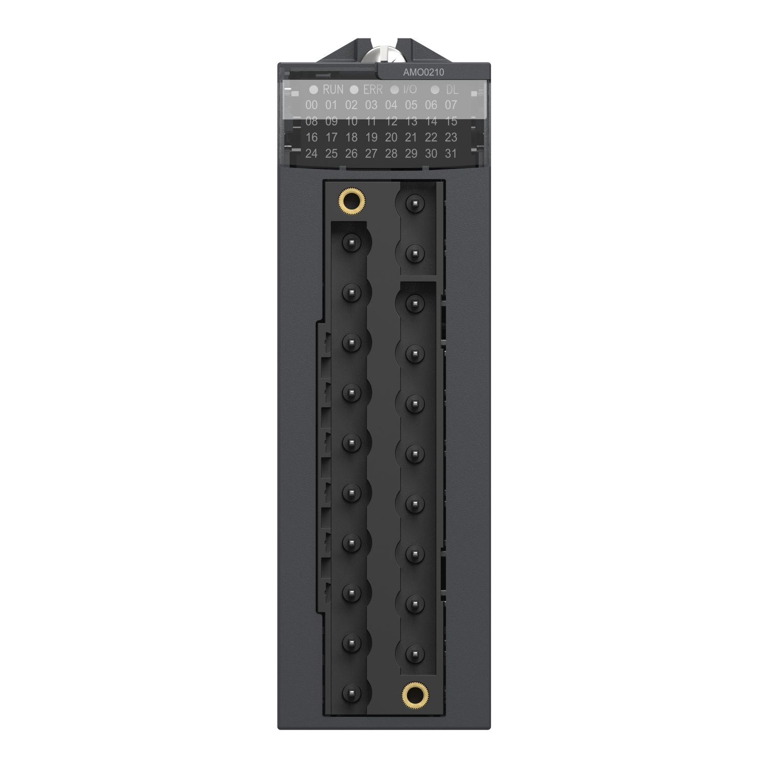 Picture of analog isolated high level output module, Modicon X80, 2 outputs, 0 to 20mA, 4 to 20mA, 10V positive or negative