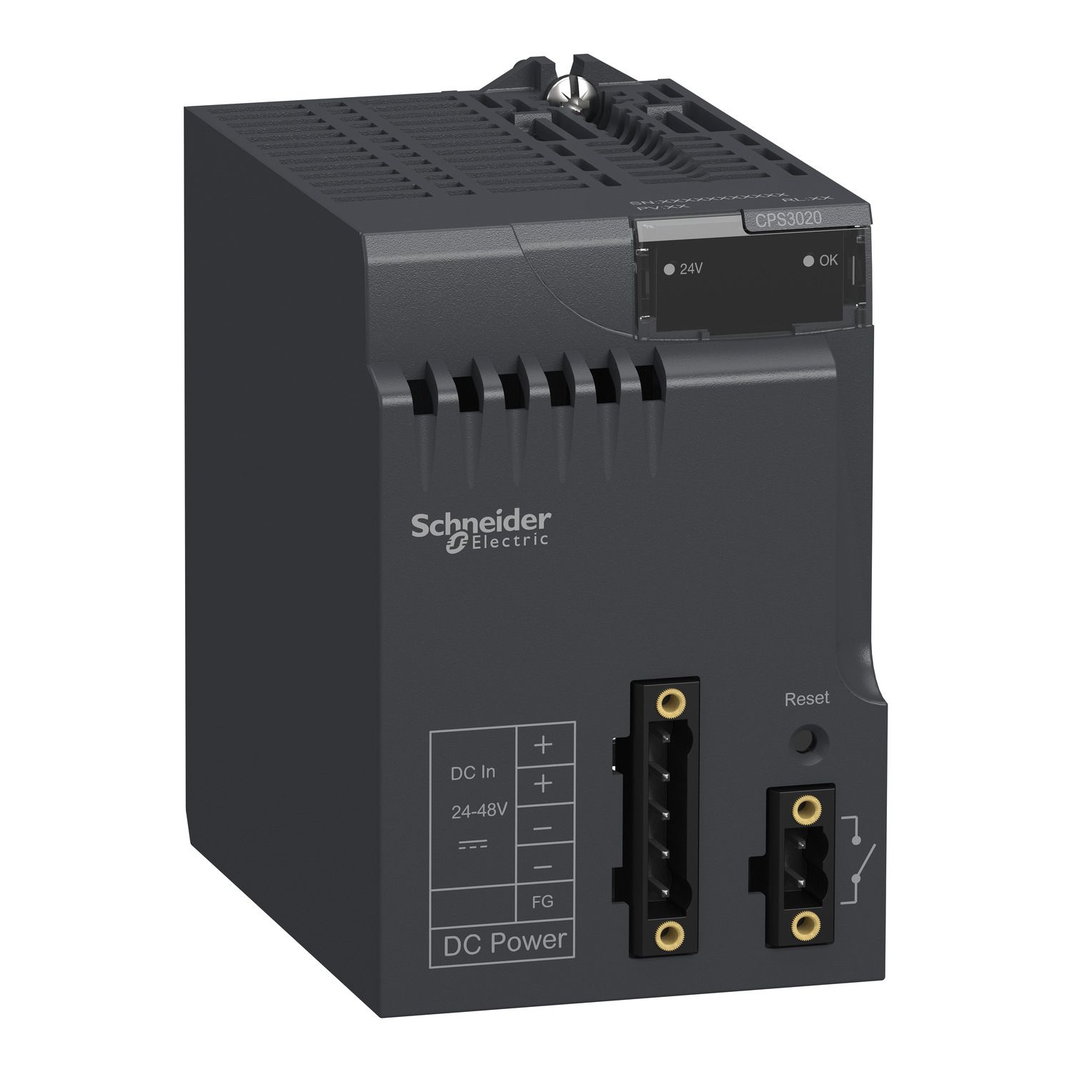 Picture of power supply module, Modicon X80, 24 to 48V DC, 31.2W