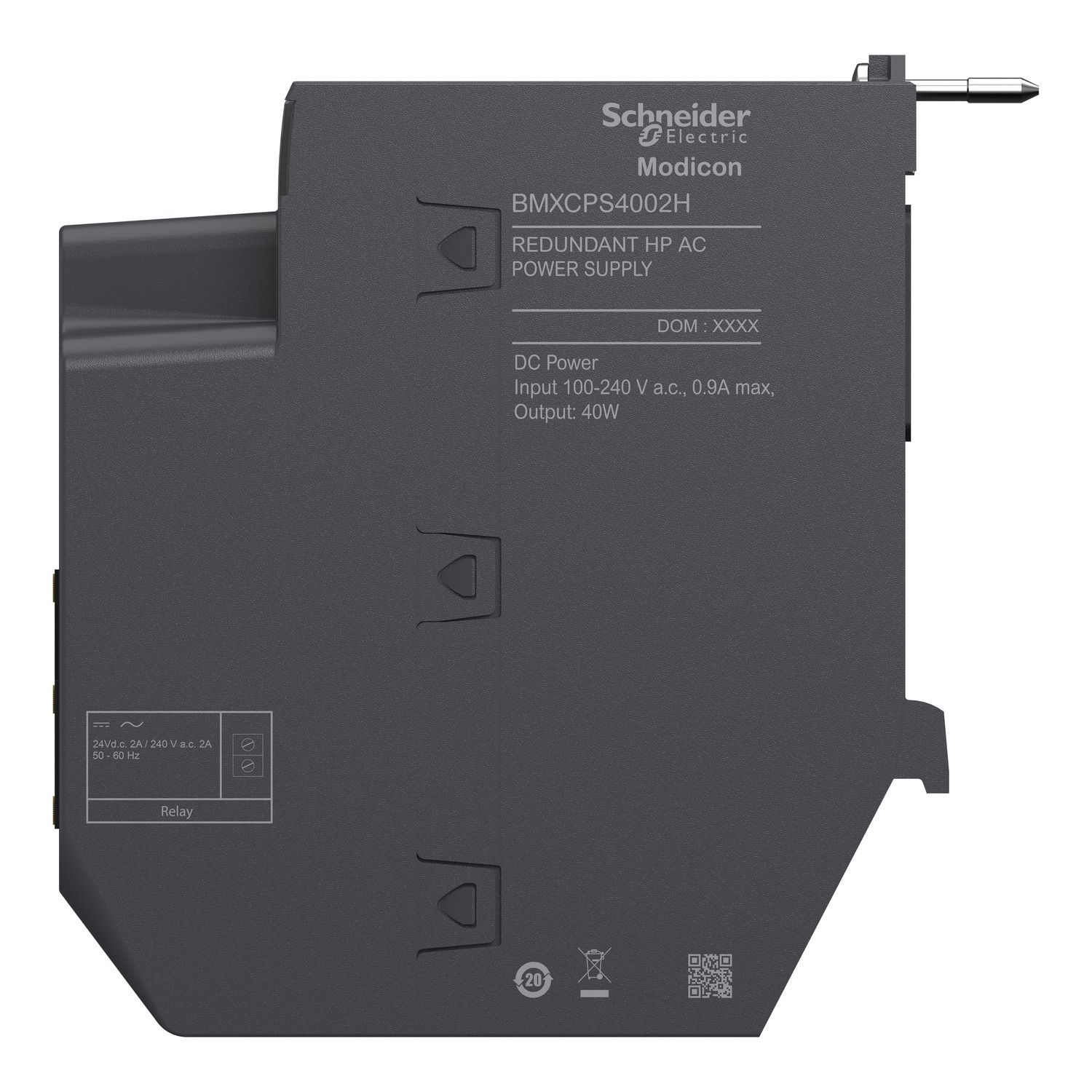 Picture of power supply module, Modicon X80, 100 to 240V AC, for severe environment