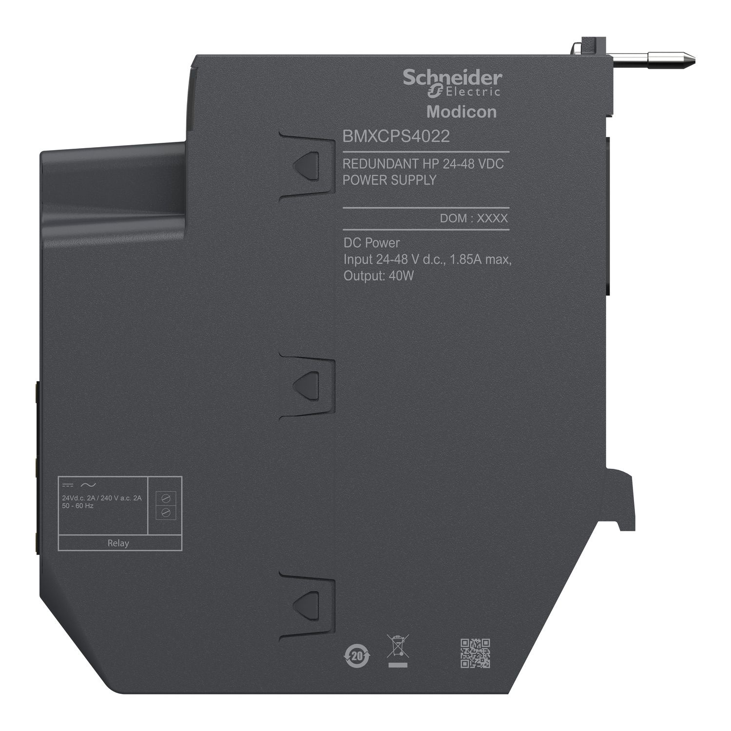 Picture of redundant power supply module, Modicon X80, 24 to 48V DC