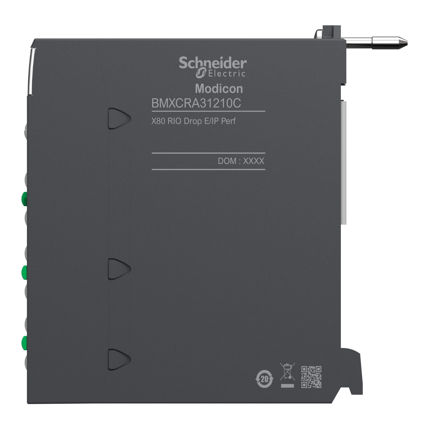 Picture of remote IO drop E/IP, Modicon X80, performance, service port, advanced features, coated
