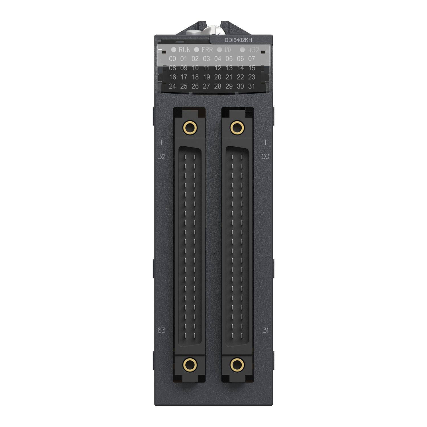 Picture of discrete input module, Modicon X80, 64 inputs, 24V DC positive, for severe environments