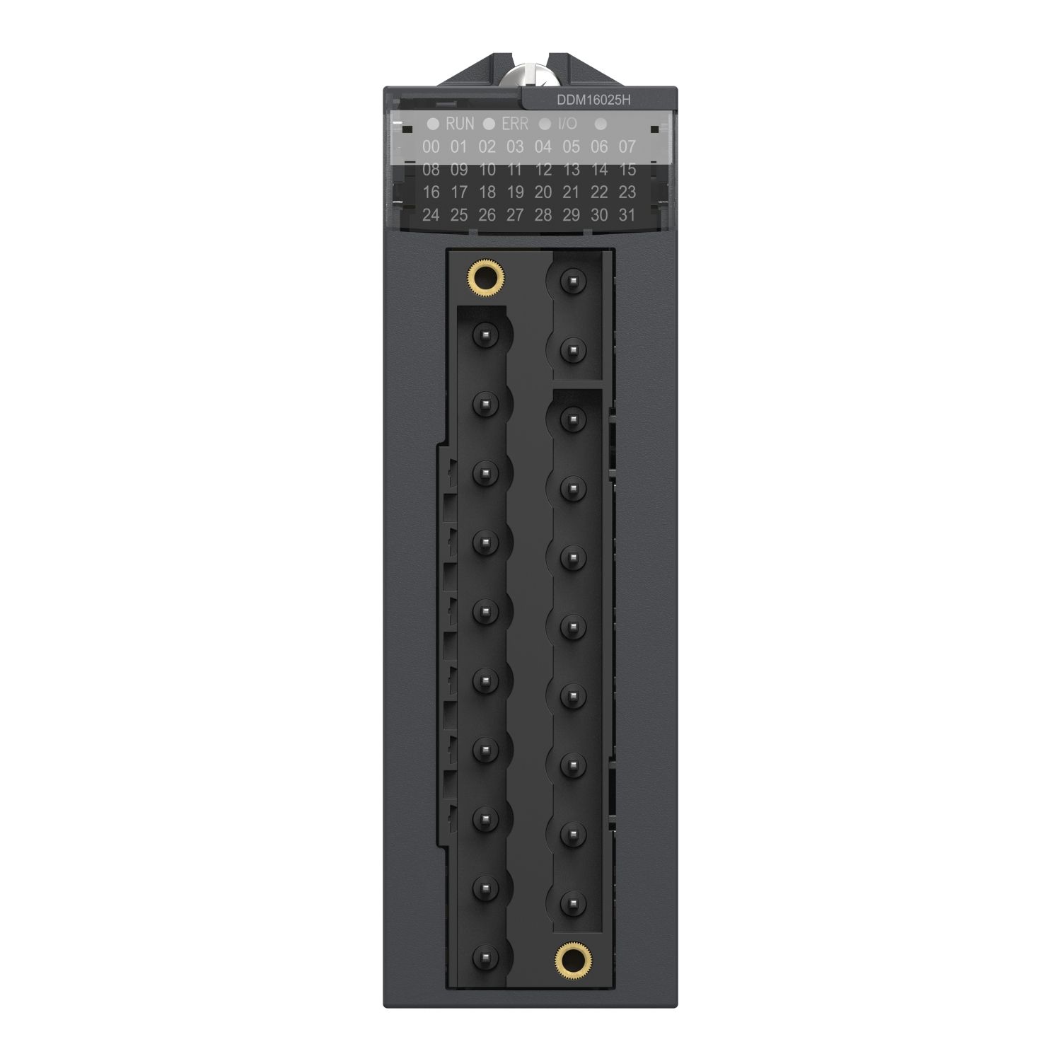 Picture of Discrete mixed I/O module, Modicon X80, 8 inputs, 24V DC, 8 relay outputs, 24 to 240V AC positive, for severe environments