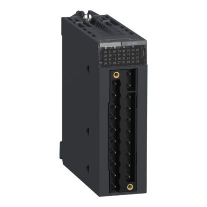 Picture of discrete output module, Modicon X80, 16 transistor outputs, 24V DC positive, for severe environments