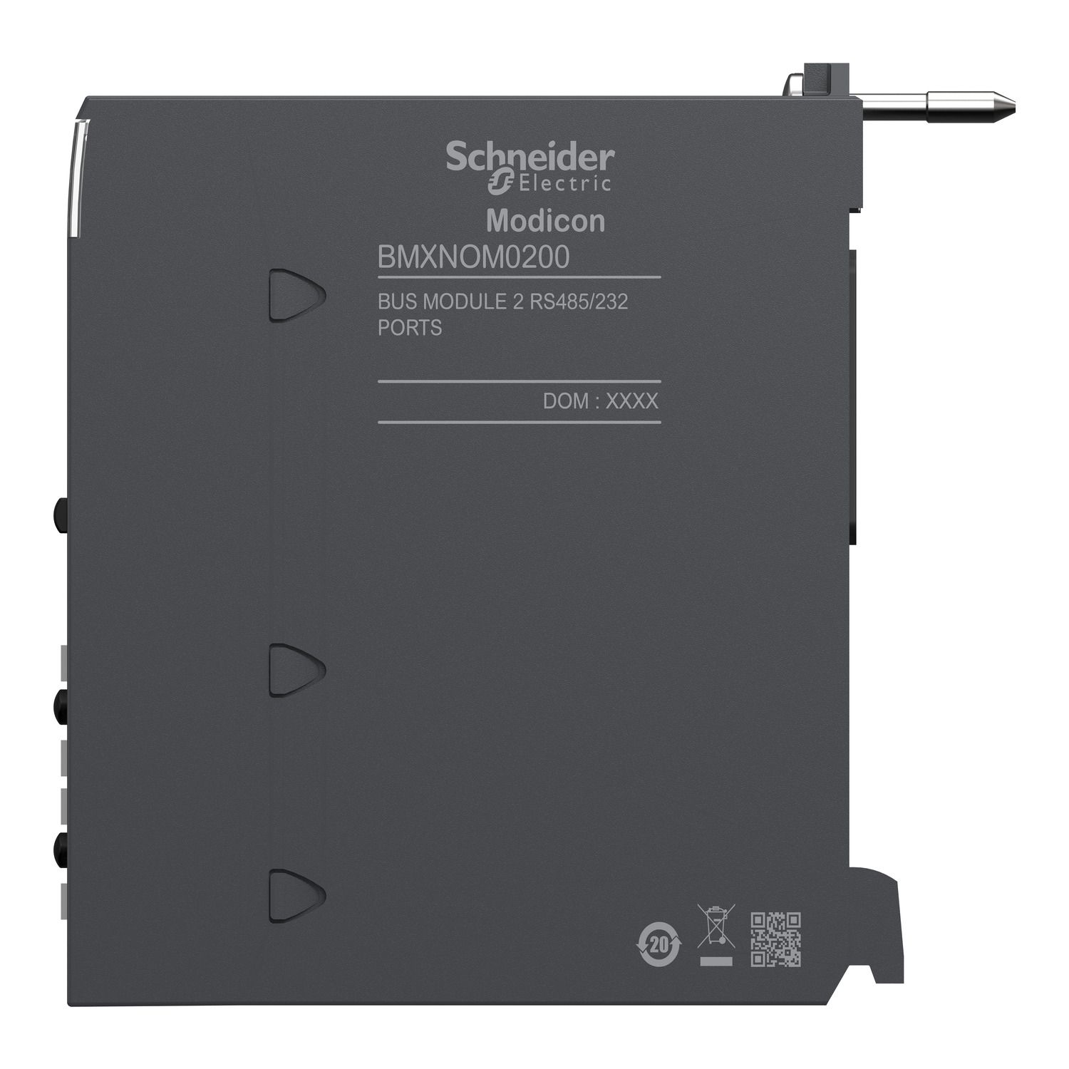 Picture of communication module, Modicon X80, Serial link module, 2 RS485 or 232 ports in Modbus and character mode