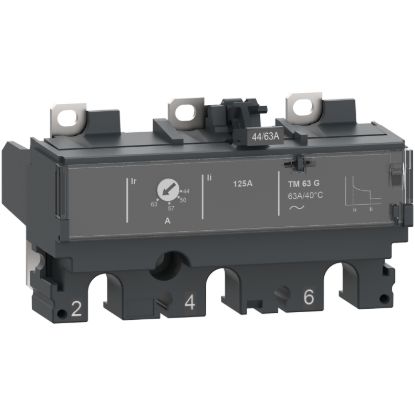 Picture of Trip unit TM160G DC, ComPacT NSX160 DC, 3 poles, thermal magnetic protections, generator protection, 160A rating