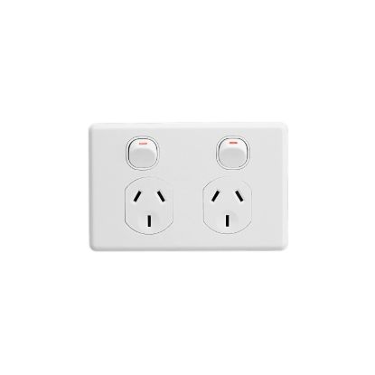 Picture of Switched Socket Outlet, Classic C2000 Series, Twin, 250V, 10A, 2 Pole