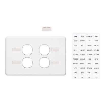 Picture of Switch Grid Plate and Cover, Classic C2000 Series, 4 Gang, Less Mechanism, Horizontal Mount
