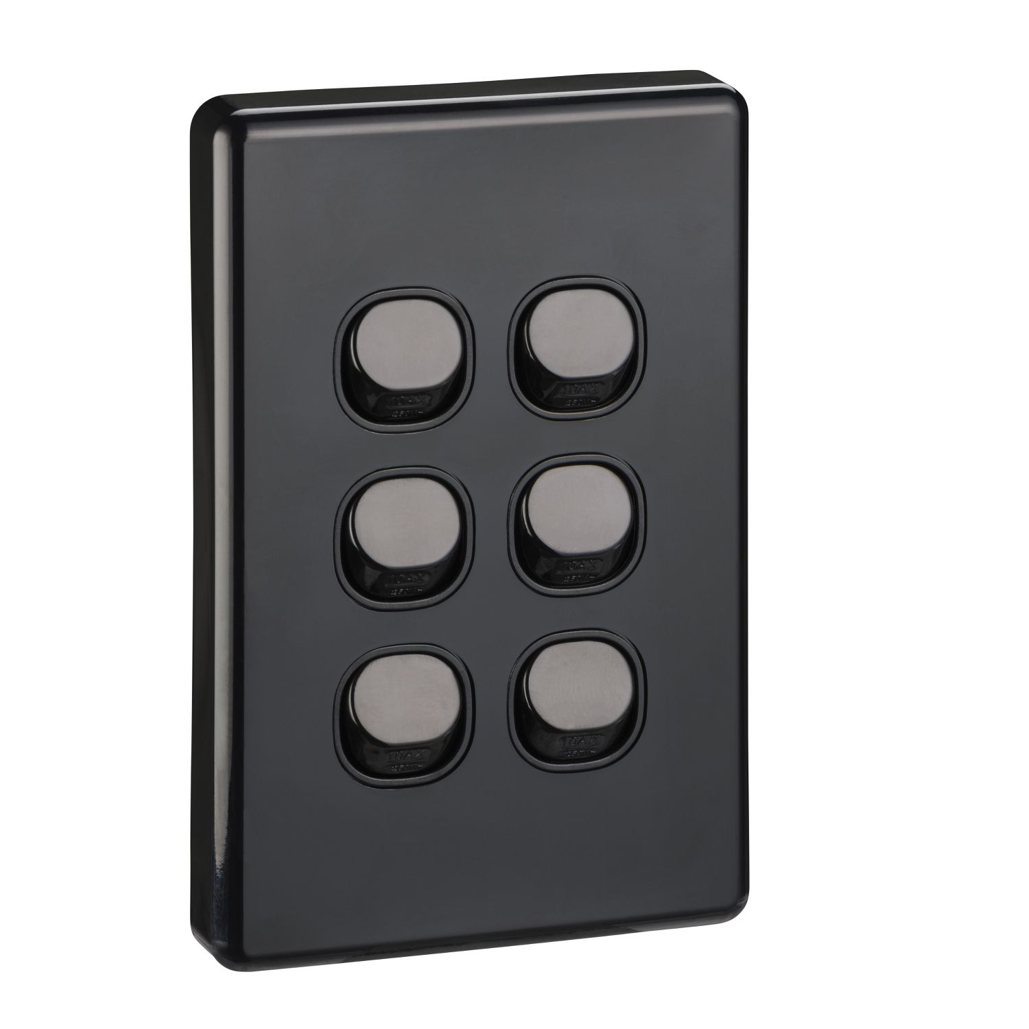 Picture of Flush Switch, Classic C2000 Series, 6 Gang, 250VAC, 10A, Standard, Vertical