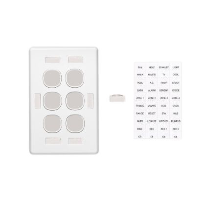 Picture of Switch Grid Plate and Cover, Classic C2000 Series, 6 Gang, Vertical Mount