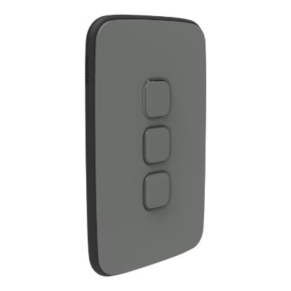 Picture of Essence Switch Plate Skin, Clipsal Iconic, 3 Gang, Vertical/Horizontal, Clip-On
