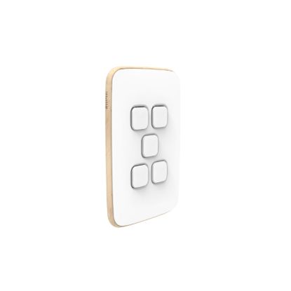 Picture of Essence Switch Plate Skin, Clipsal Iconic, 5 Gang, Vertical/Horizontal, Clip-On