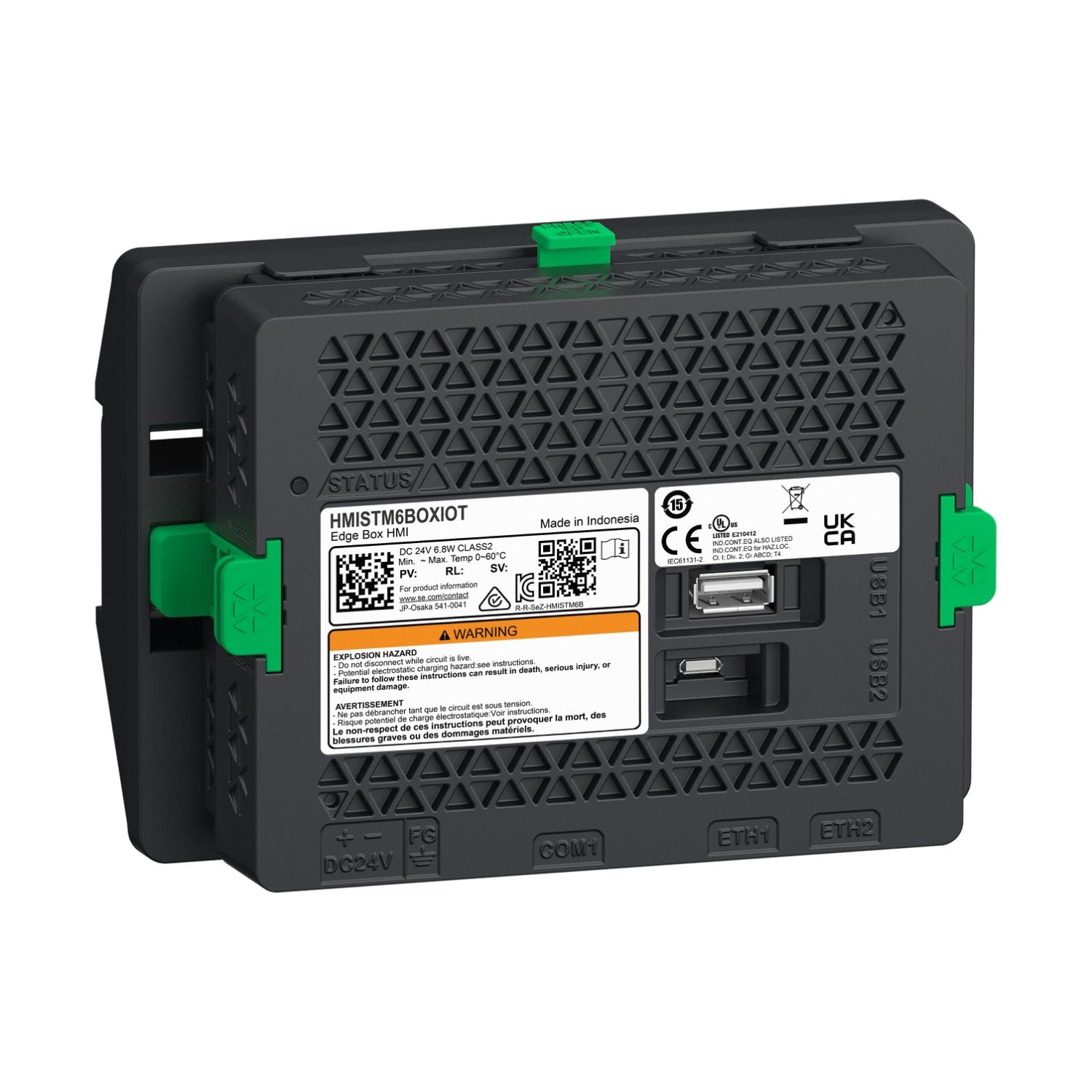 Picture of Edge Box HMI, Harmony ST6, 1COM, 2Ethernet, 2 USB, 24 VDC