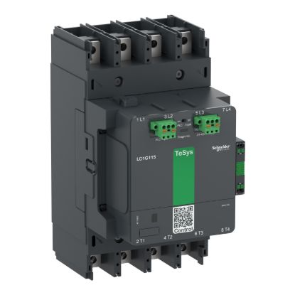 Picture of High power contactor, TeSys Giga, 4 pole (4NO), AC-1 <=440V 250A, advanced version, 200…500V wide band AC/DC coil