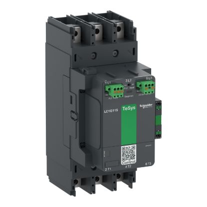 Picture of High power contactor, TeSys Giga, 3 pole (3NO), AC-3 <=440V 115A, advanced version, 24…48V wide band AC/DC coil