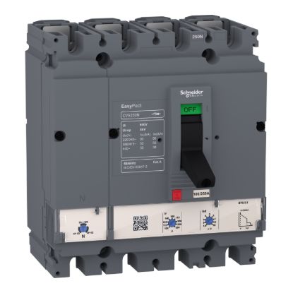 Picture of circuit breaker, EasyPact CVS100N, 50kA at 415VAC, ETS 2.2, 40A, 4P