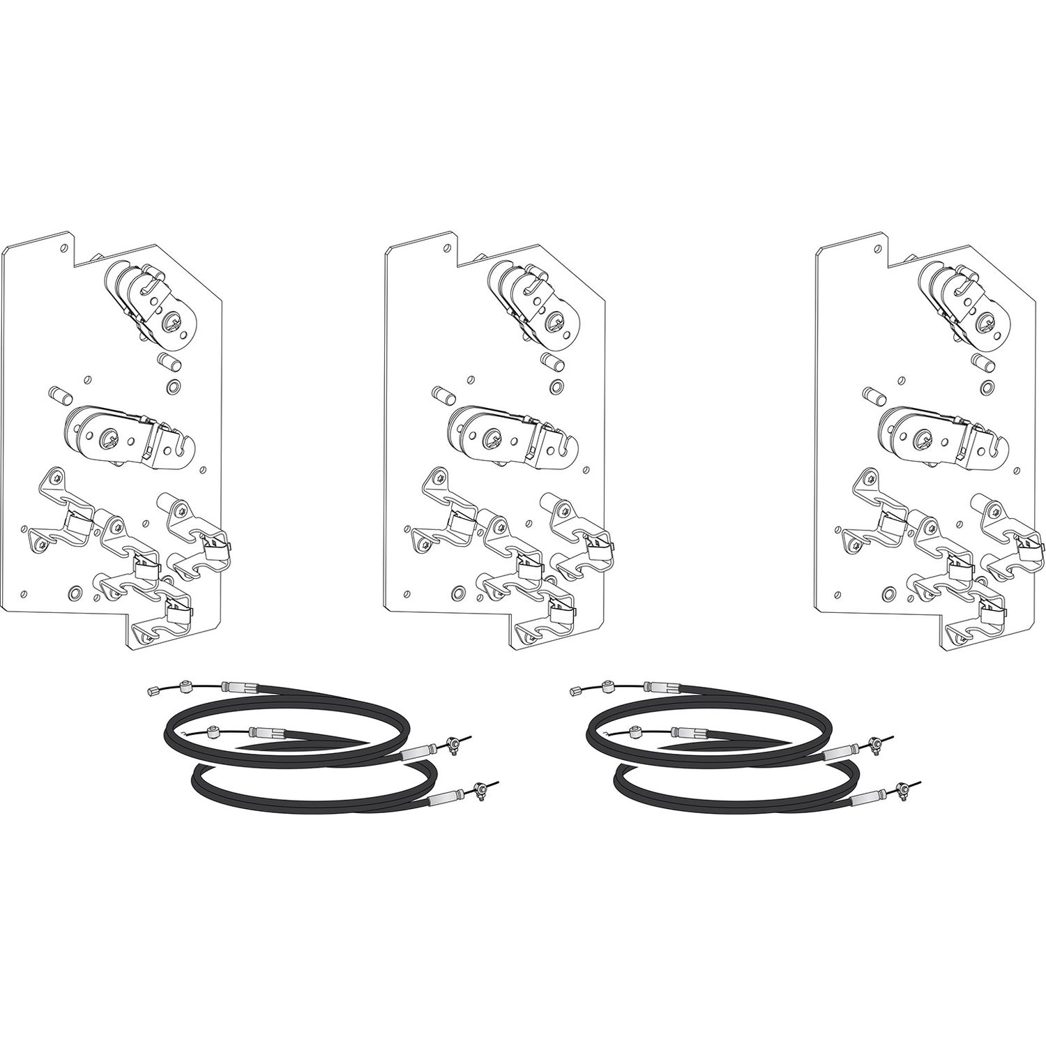 Picture of Mechanical interlocking, MasterPact MTZ2/MTZ3 fixed/drawout, 1 cable interlocking kit, 2N/1R, spare part