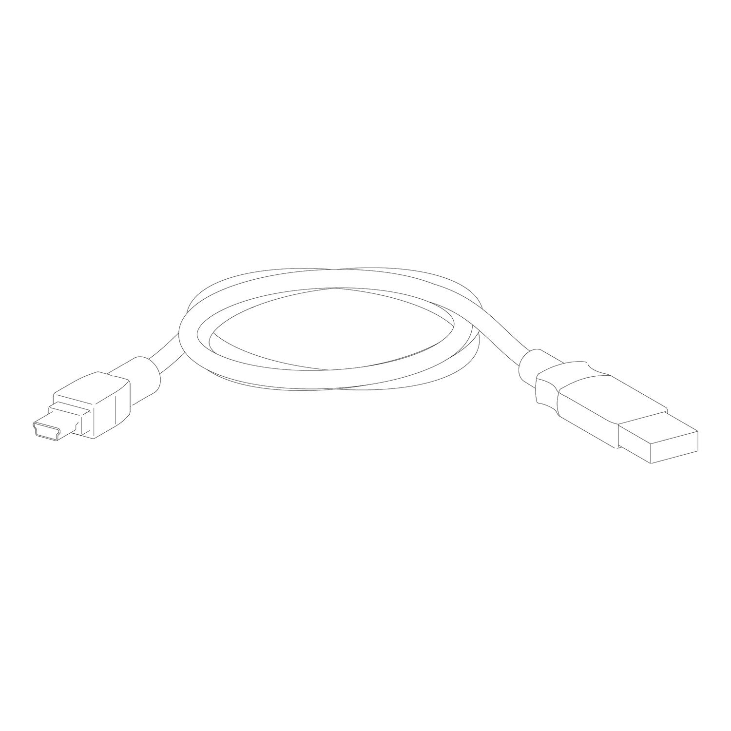 Picture of USB cable (mini USB/USB), MasterPact MTZ, for MicroLogic X control unit, spare part