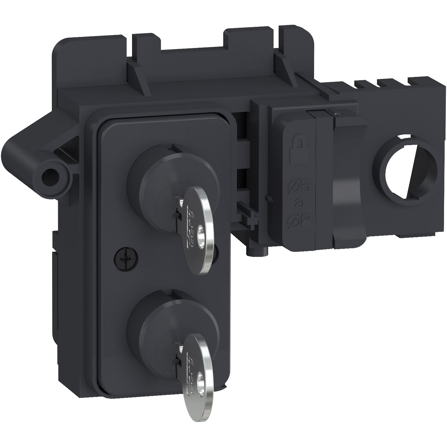 Picture of Locking device, MasterPact MTZ2/MTZ3 fixed/drawout, OFF position locking, Ronis keylock, 2 locks, 1 key, spare part