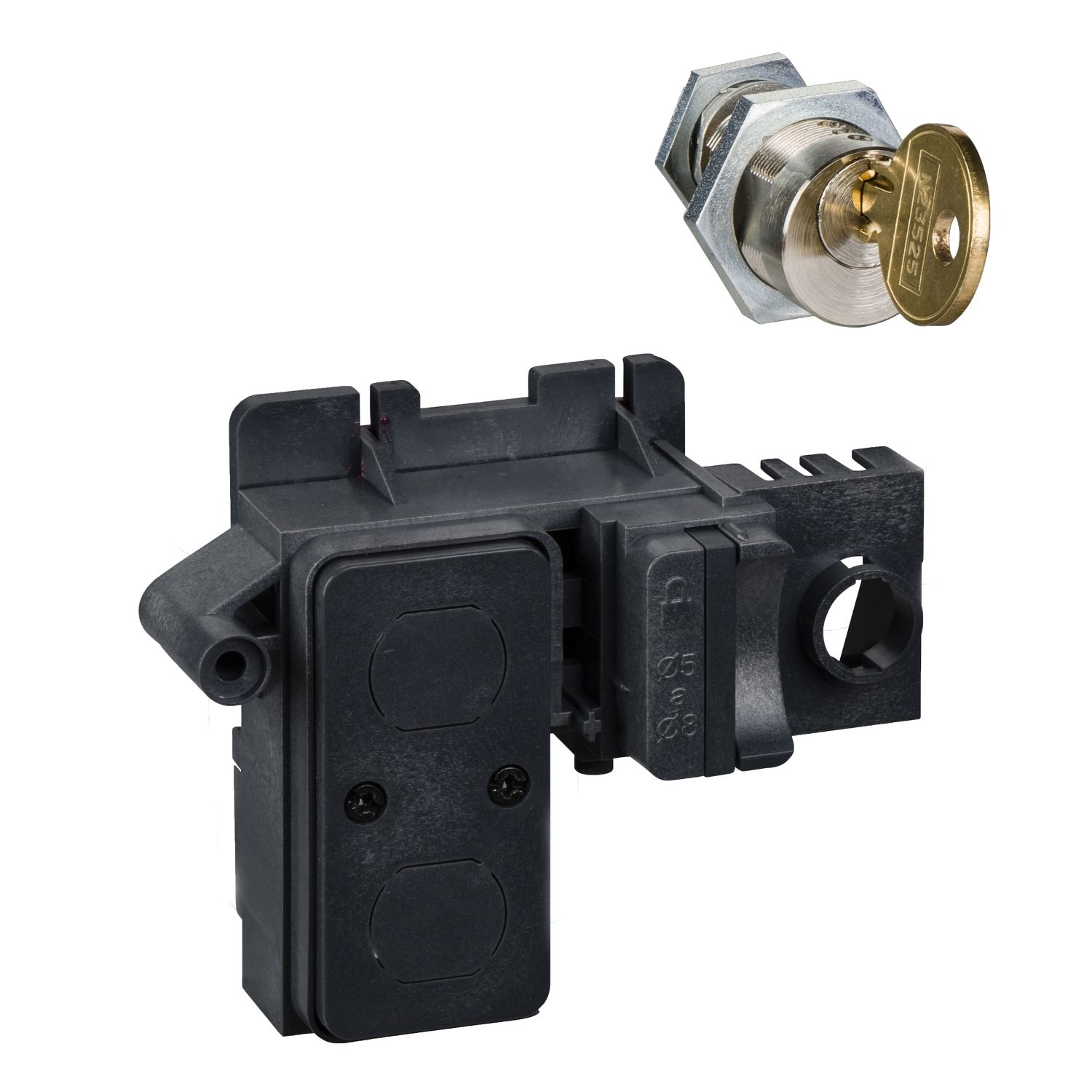 Picture of Locking device, MasterPact MTZ2/MTZ3 fixed/drawout, OFF position, Ronis keylock, 2 locks, 2 different keys, spare part