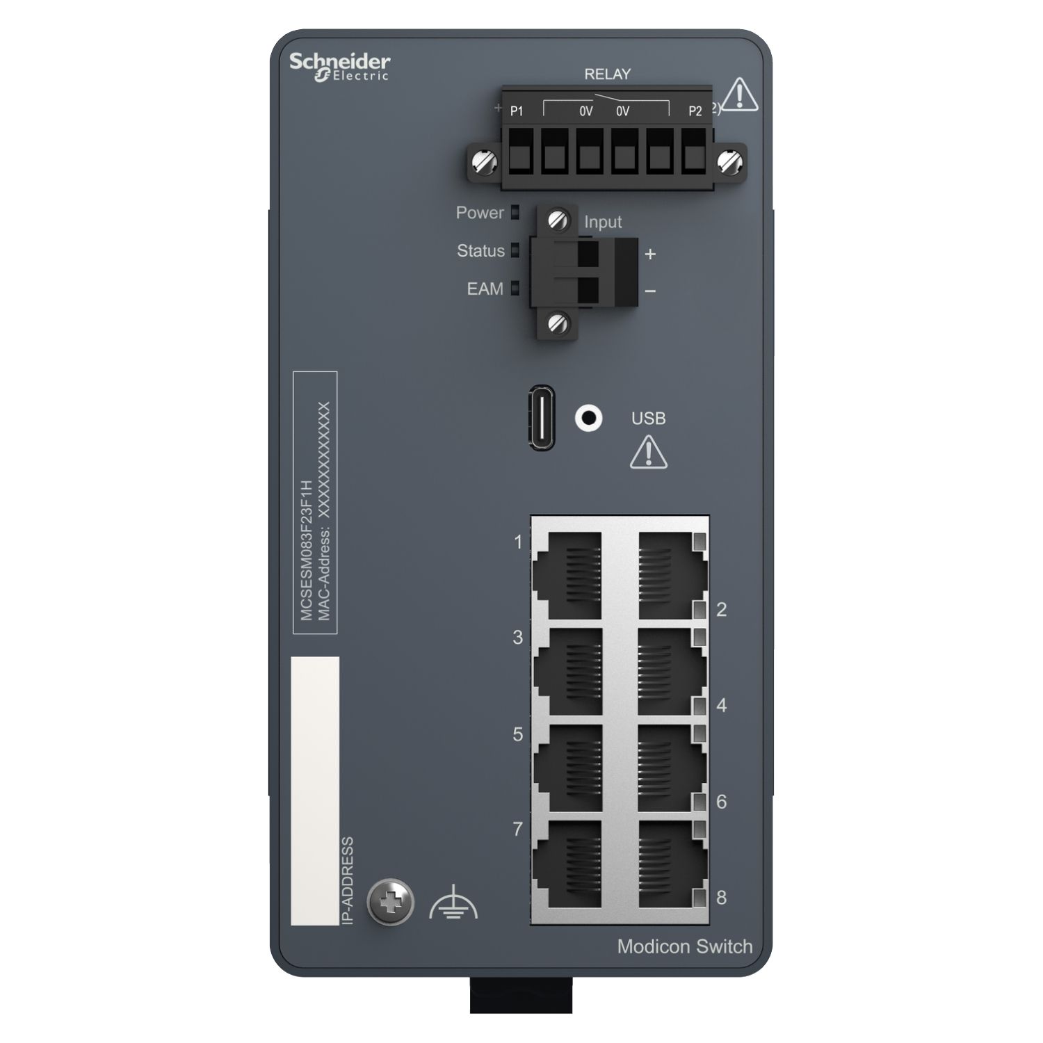 Picture of Modicon Extended Managed Switch - 8 ports for copper - Harsh