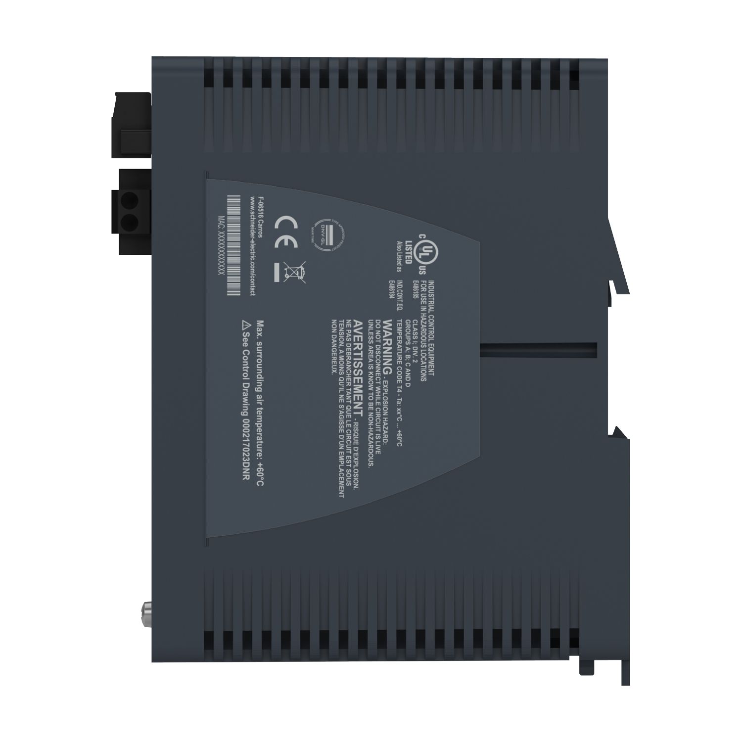 Picture of Modicon Managed Switch - 8 ports for copper + 1 port for fiber optic single-mode