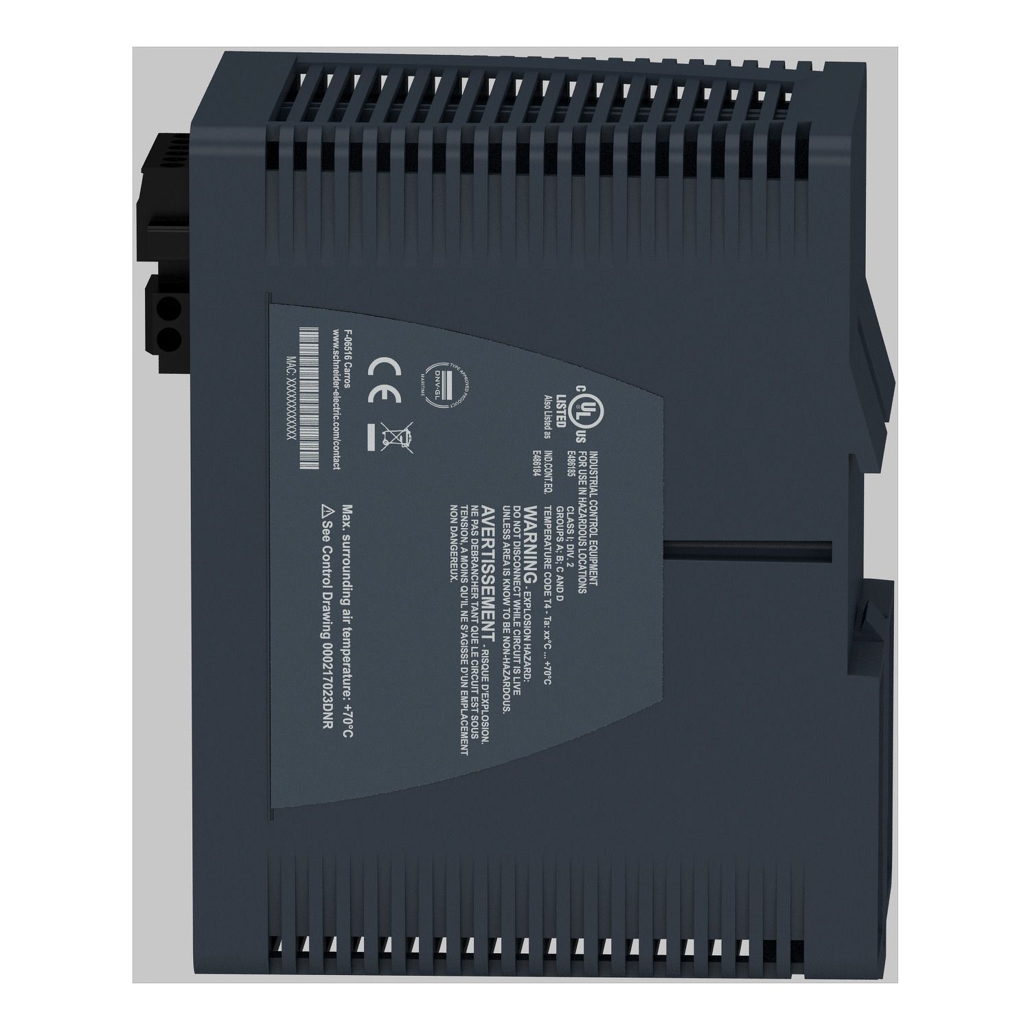 Picture of Modicon Extended Managed Switch - 8 ports for copper + 2 ports for fiber optic single-mode