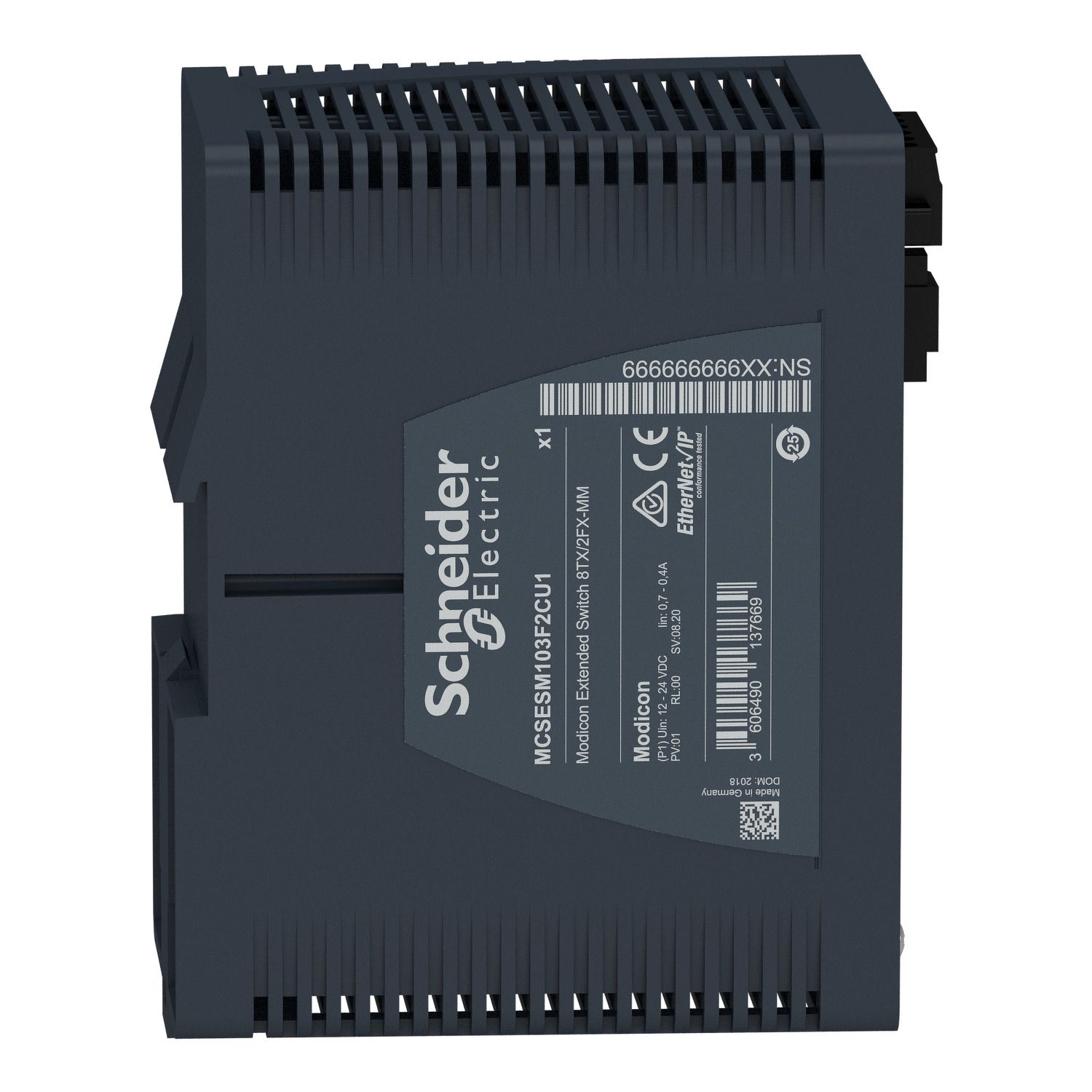 Picture of Modicon Extended Managed Switch - 8 ports for copper + 2 ports for fiber optic multimode