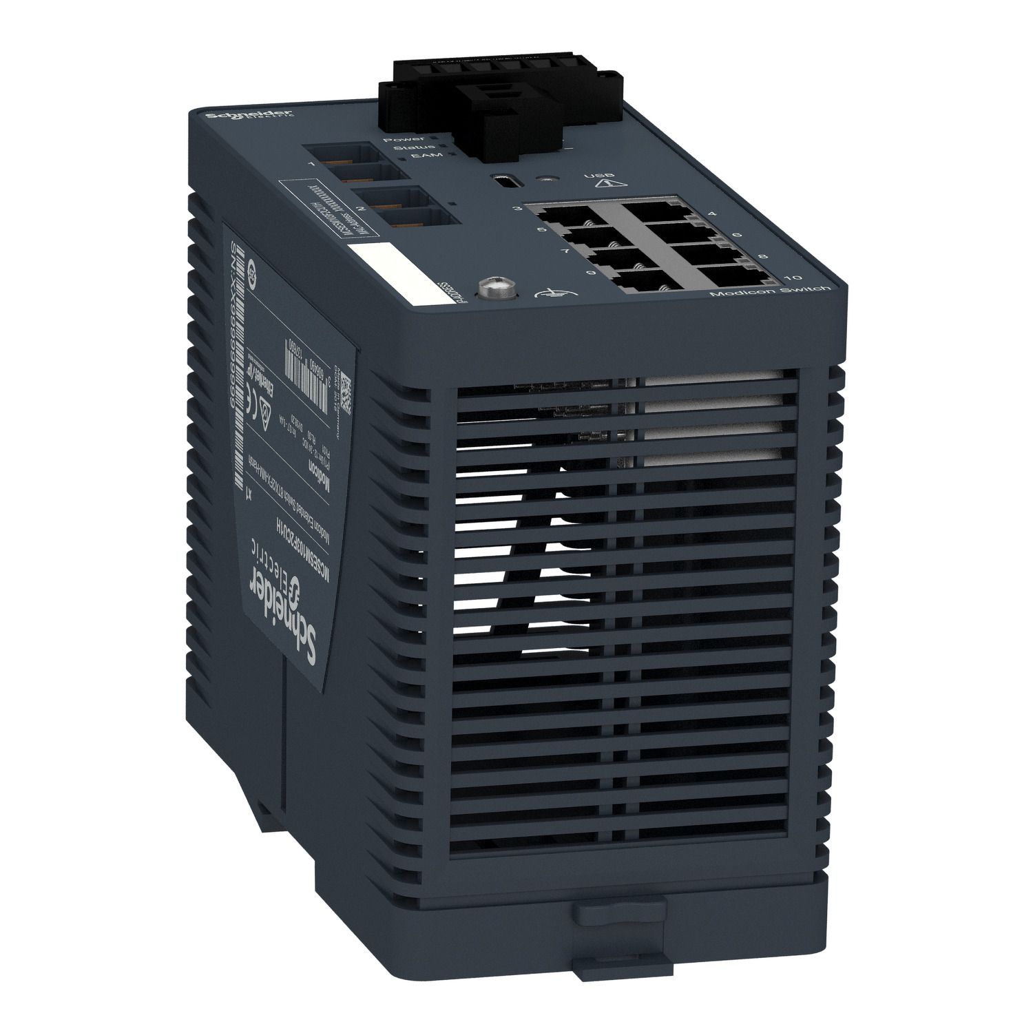 Picture of Modicon Extended Managed Switch - 8 ports for copper + 2 ports for fiber optic multimode - Harsh