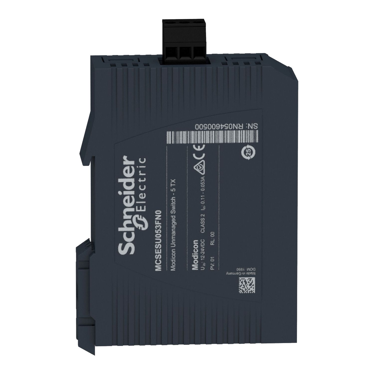 Picture of network switch, Modicon Networking, standard unmanaged, 5 ports for copper