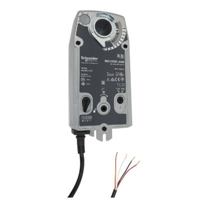 Picture of MD10-SR Damper Actuator, Modulating, 2-10Vdc input signal, Spring Return, 24Vac/dc, 1m Leads, 10Nm, IP54