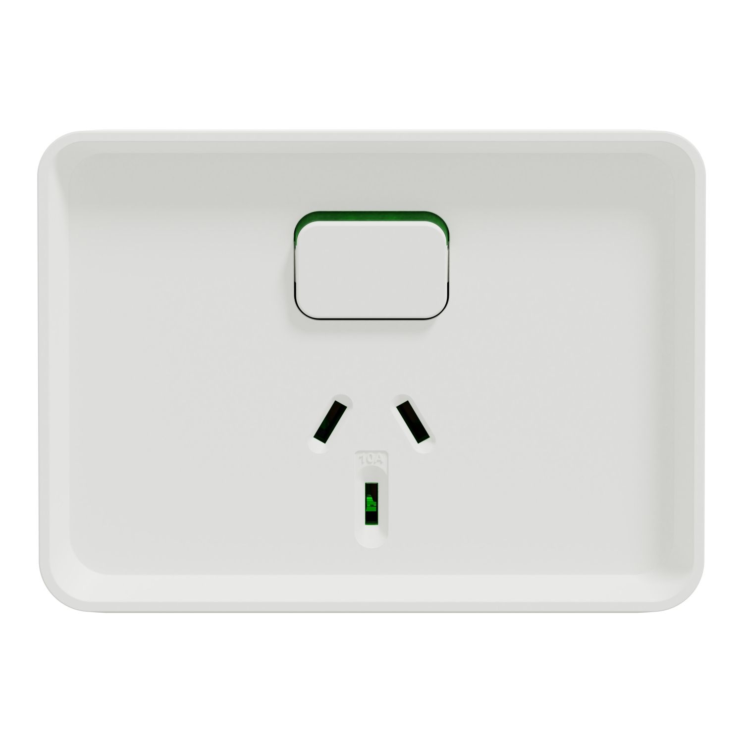 Picture of Single Switched Socket Outlet, Clipsal Iconic Outdoor, Horizontal, 10A, 250V